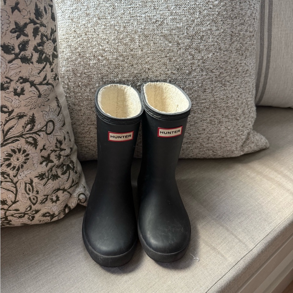 Hunter Kids Insulated Classic Black Rain Boots